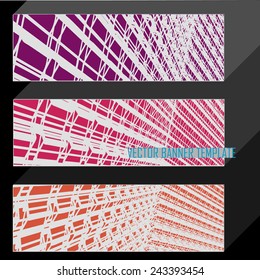 modern architectural design of horizontal banners