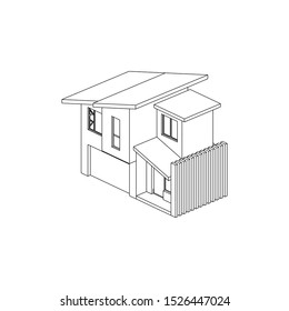 Modern Architectural House isolated images