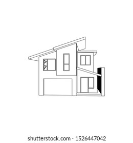 Modern Architectural House isolated images