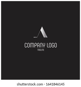 modern architectural logo with the letter A element