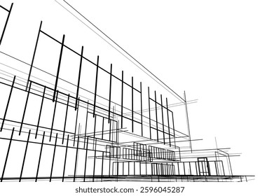 Modern Architectural Sketche – Abstract Residential Design	