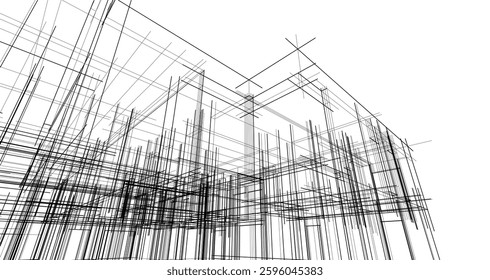 Modern Architectural Sketche – Abstract Residential Design	