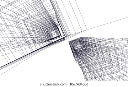 Modern architecture 3d