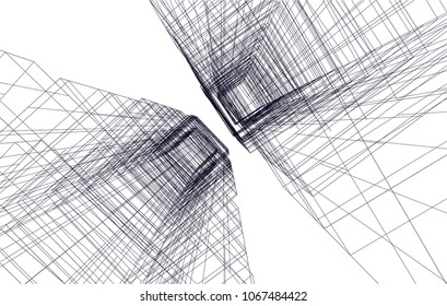 Modern architecture 3d
