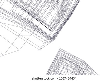Modern architecture 3d