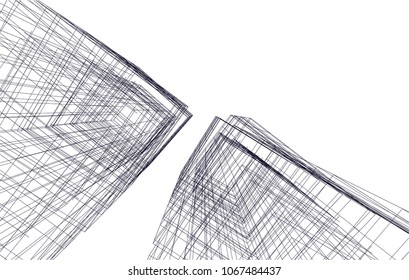 Modern architecture 3d