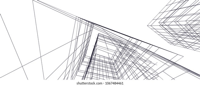 Modern architecture 3d