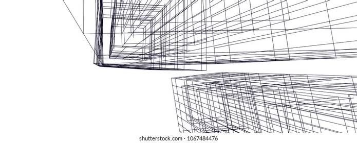 Modern architecture 3d
