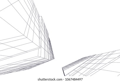 Modern architecture 3d