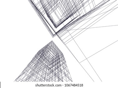 Modern architecture 3d