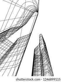 Modern architecture 3d