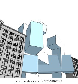 Modern architecture 3d