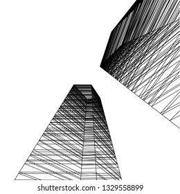 modern architecture 3d