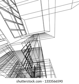 Modern architecture 3d