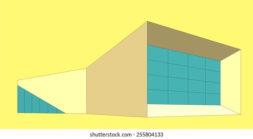 Modern architecture. 3d building