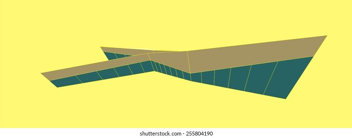 Modern architecture. 3d building