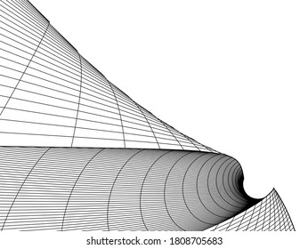 Modern architecture 3d. Building construction