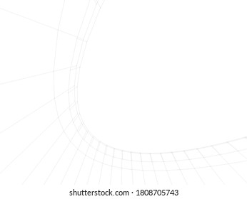 Modern architecture 3d. Building construction