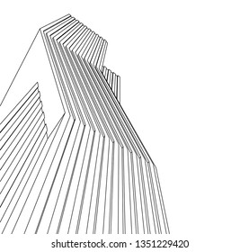modern architecture 3d vector