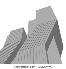 modern architecture 3d vector
