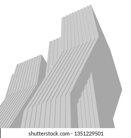 modern architecture 3d vector