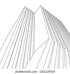 modern architecture 3d vector