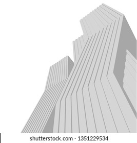 modern architecture 3d vector