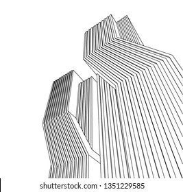 modern architecture 3d vector
