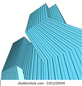 modern architecture 3d vector