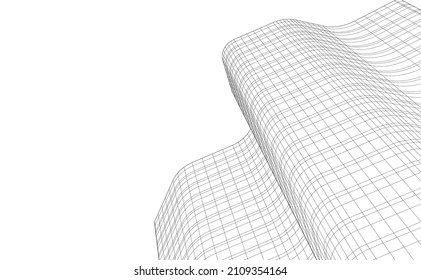 Modern architecture 3d vector illustration