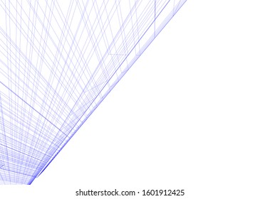 Modern architecture abstract 3d illustration