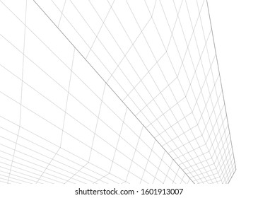 Modern architecture abstract 3d illustration