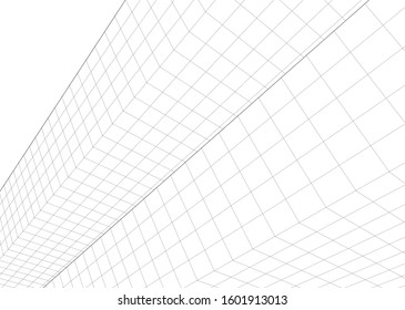 Modern architecture abstract 3d illustration