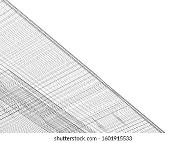 Modern architecture abstract 3d illustration