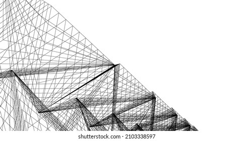 Abstrakte, moderne Architektur, Vektorgrafik