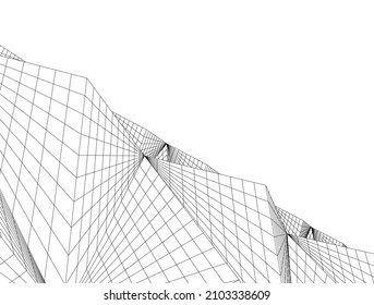 Abstrakte, moderne Architektur, Vektorgrafik