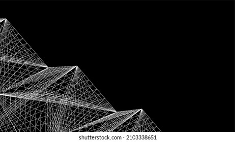 Modern architecture abstract drawing vector illustration