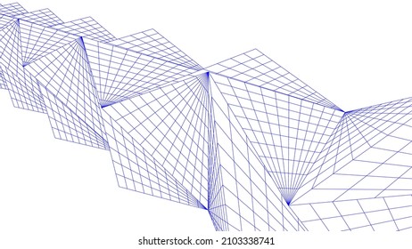Abstrakte, moderne Architektur, Vektorgrafik