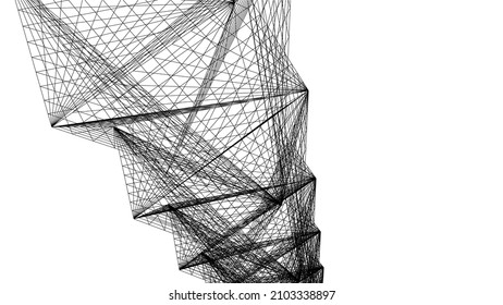 Arquitectura moderna ilustración abstracta de dibujo vectorial