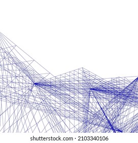 Arquitectura moderna ilustración abstracta de dibujo vectorial