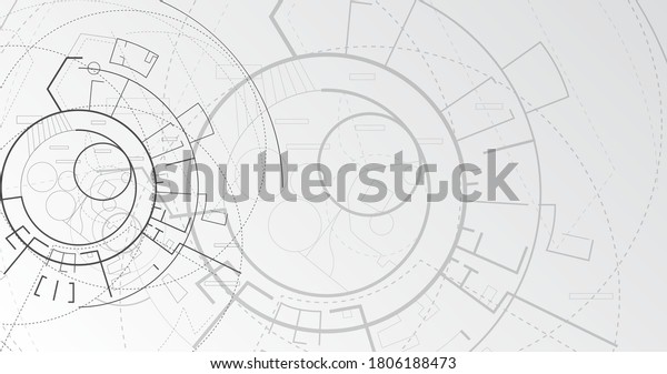 Modern Architecture Architectural Schematic Building Plan Stock Vector ...