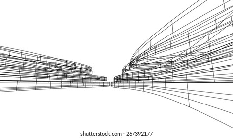 Modern architecture building