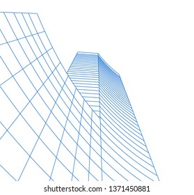 modern architecture building 3d 