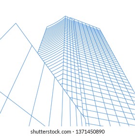 modern architecture building 3d 