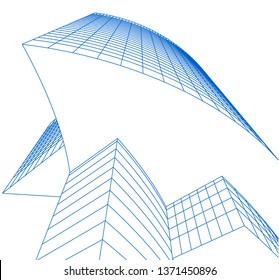 modern architecture building 3d 