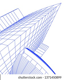 modern architecture building 3d 