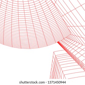 modern architecture building 3d 