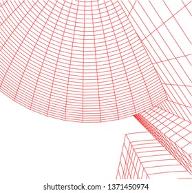 modern architecture building 3d 