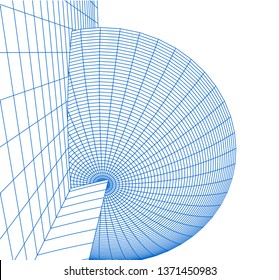 modern architecture building 3d 