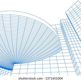 modern architecture building 3d 
